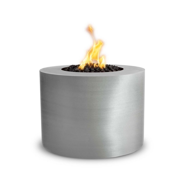 THE OUTDOOR PLUS OPT-30RRSS BEVERLY 30 INCH STAINLESS STEEL MATCH LIT FIRE PIT