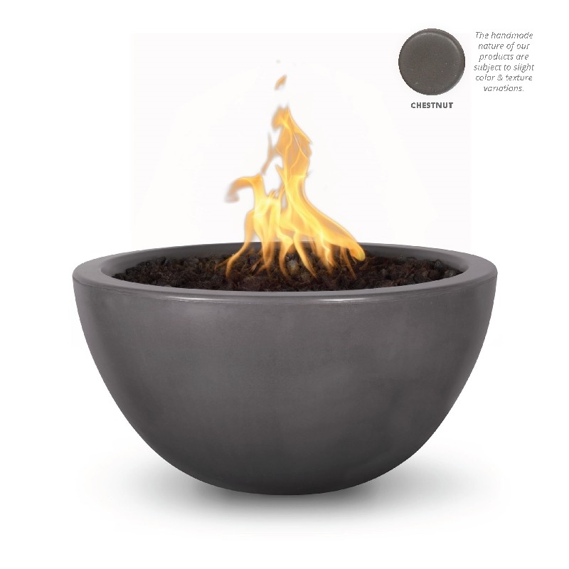 THE OUTDOOR PLUS OPT-LUNFO30E12VE12V LUNA 30 INCH CONCRETE ELECTRONIC IGNITION FIRE BOWL