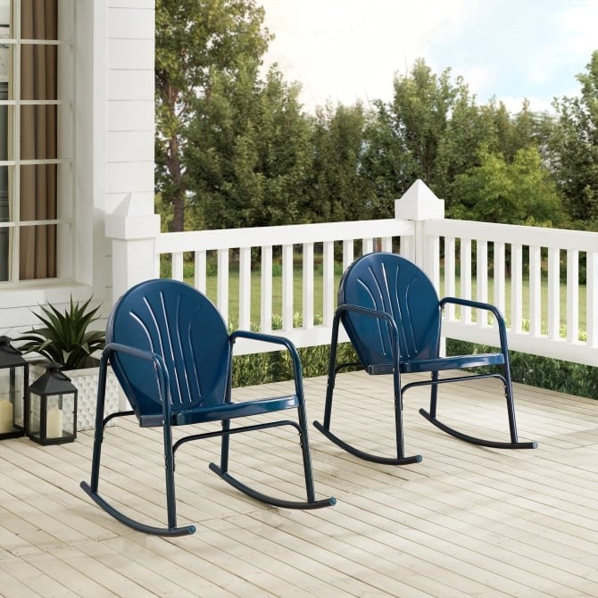 CROSLEY CO1013 GRIFFITH 22 1/2 INCH 2-PIECE OUTDOOR ROCKING CHAIR SET