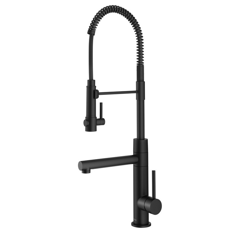 KRAUS KPF-1603MB ARTEC PRO COMMERCIAL STYLE PRE-RINSE SINGLE HANDLE KITCHEN FAUCET WITH POT FILLER IN MATTE BLACK