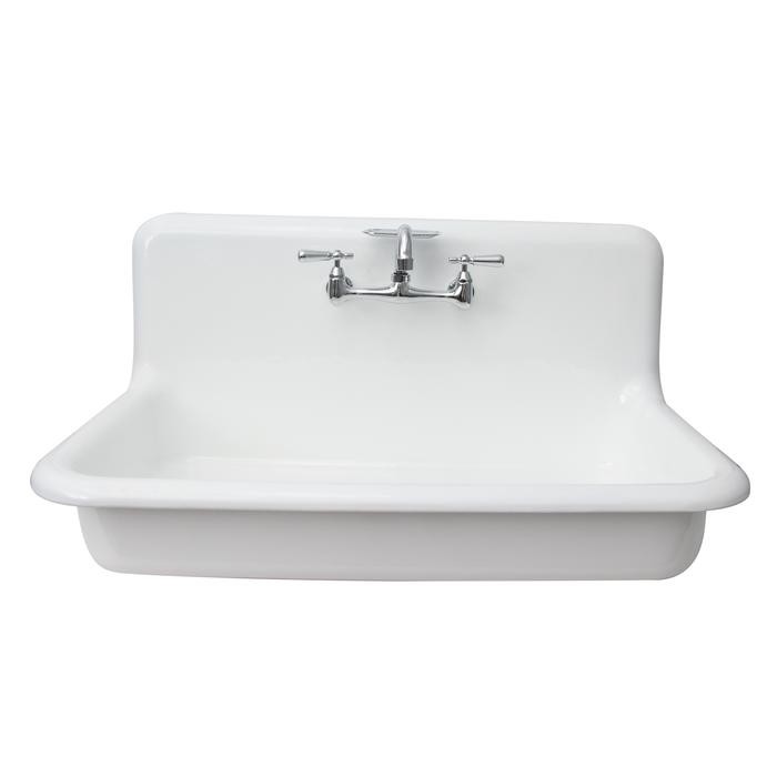BARCLAY BSCI36-WH KERVILLE 36 INCH WALL MOUNT SINGLE BASIN BATHROOM SINK - WHITE