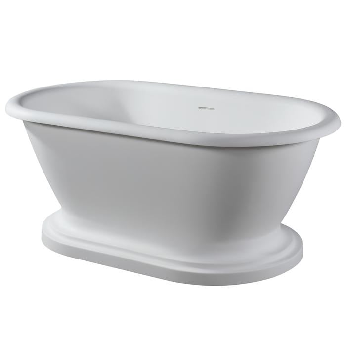 BARCLAY RTDRN66B WINSLOW 66 INCH RESIN FREESTANDING OVAL SOAKER BATHTUB