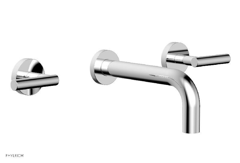 PHYLRICH 120-12 TRANSITION 4 INCH THREE HOLES WIDESPREAD WALL BATHROOM FAUCET WITH LEVER HANDLES