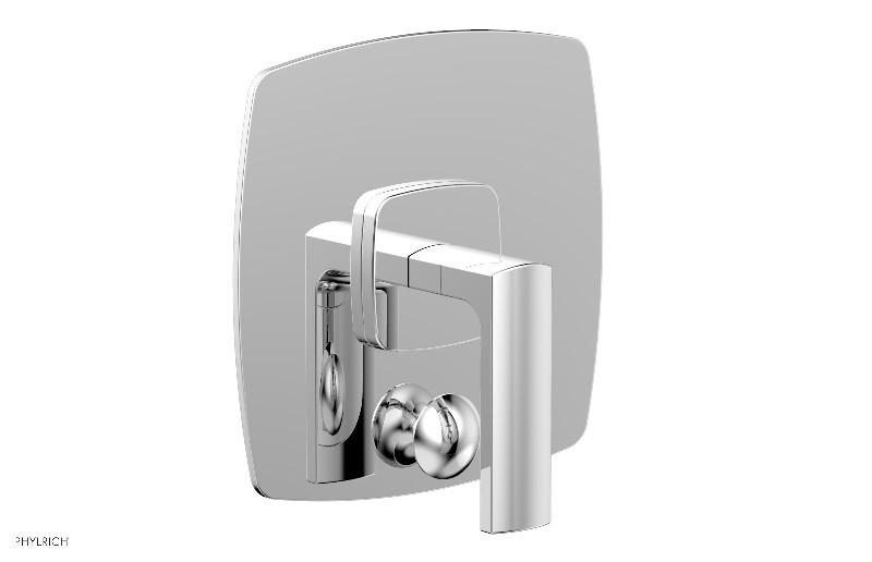 PHYLRICH 4-517 RADI 6 INCH WALL MOUNT PRESSURE BALANCE SHOWER PLATE WITH DIVERTER AND LEVER HANDLE TRIM