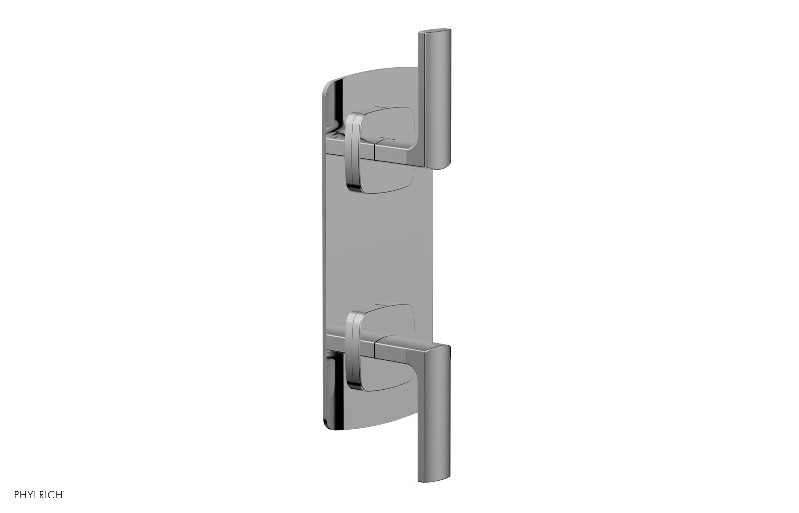 PHYLRICH 4-520 RADI 4 INCH WALL MOUNT TWO LEVER HANDLES THERMOSTATIC VALVE WITH VOLUME CONTROL OR DIVERTER