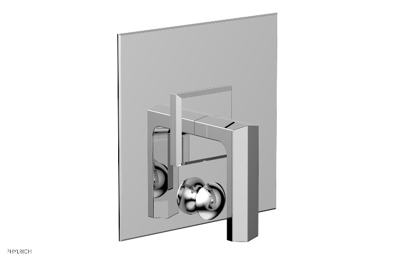 PHYLRICH 4-562 DIAMA 5 INCH WALL MOUNT PRESSURE BALANCE SHOWER PLATE WITH DIVERTER AND LEVER HANDLE TRIM