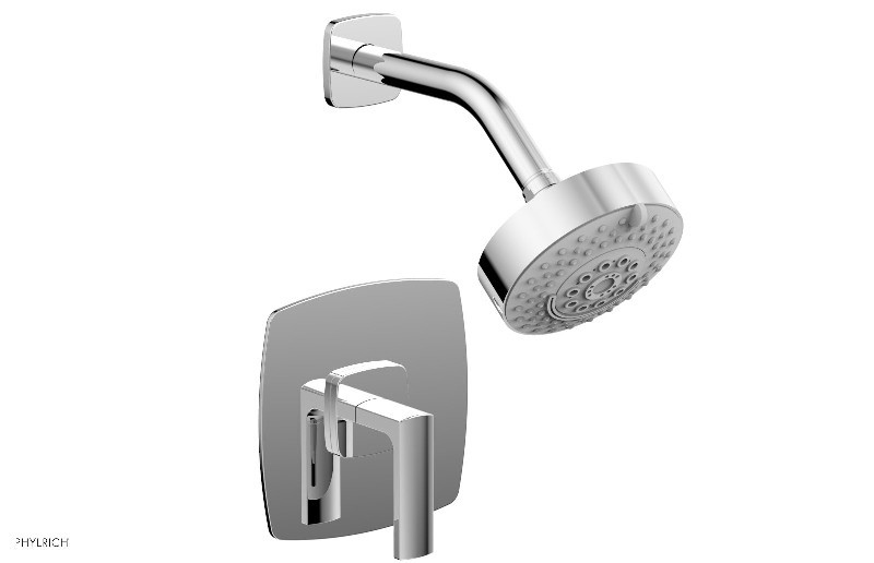 PHYLRICH 181-22 RADI 4 13/16 INCH WALL MOUNT PRESSURE BALANCE SHOWER SET WITH LEVER HANDLE