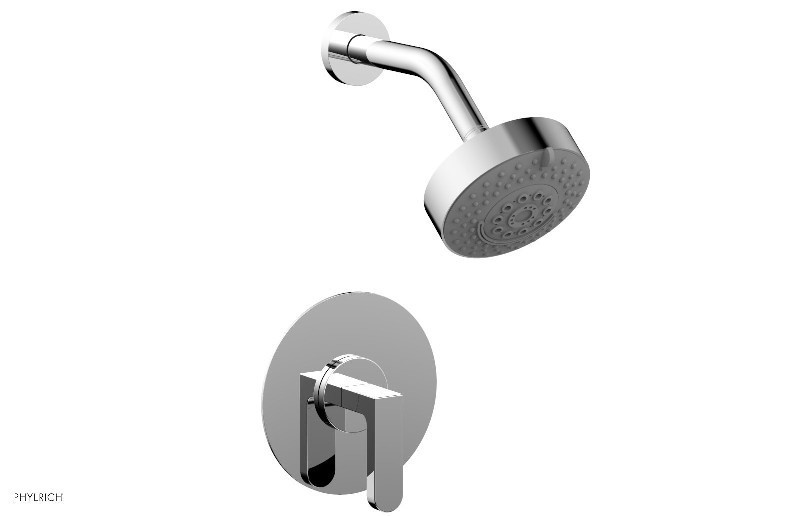 PHYLRICH 183-22 ROND 4 13/16 INCH WALL MOUNT PRESSURE BALANCE SHOWER SET WITH LEVER HANDLE