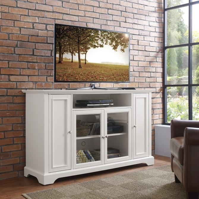 CROSLEY CF101060-WH CAMPBELL 59 7/8 INCH TRADITIONAL DESIGN TV STAND - WHITE