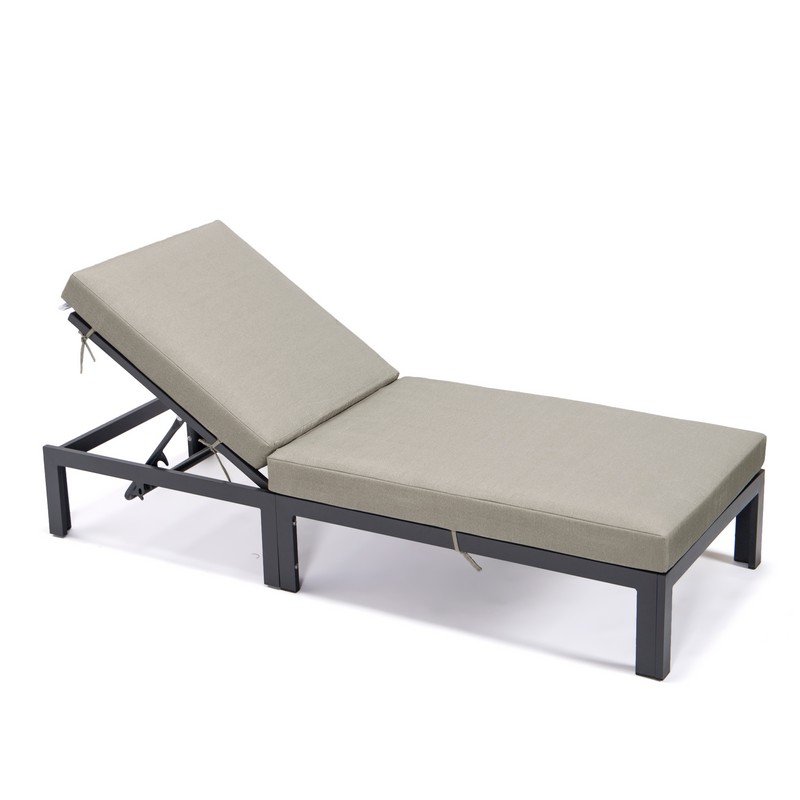 LEISUREMOD CLBL-77 CHELSEA 29 1/2 INCH MODERN OUTDOOR LOUNGE CHAIR CHAISE WITH CUSHIONS