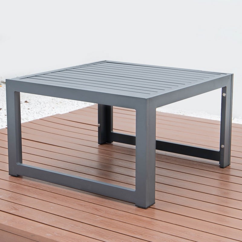 LEISUREMOD CT30 CHELSEA 29 1/2 INCH WHITE ALUMINUM PATIO COFFEE TABLE