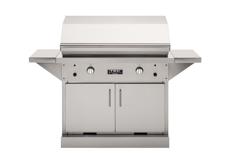 TEC GRILLS PFR2CABS PATIO FR 64 3/8 INCH FREESTANDING STAINLESS STEEL GRILL AND CABINET WITH SIDE SHELVES