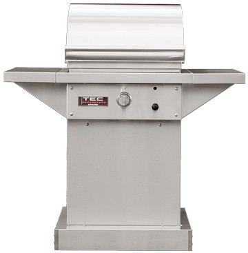 TEC GRILLS STPFR1PED STERLING PATIO FR 46 INCH FREESTANDING STAINLESS STEEL GRILL AND PEDESTAL WITH SIDE SHELVES