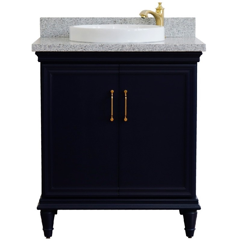 BELLATERRA 400800-31-GYRD FORLI 31 INCH SINGLE VANITY WITH GRAY GRANITE TOP AND ROUND BASIN