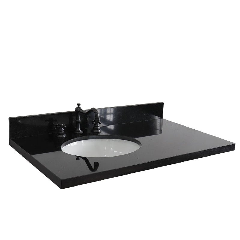 BELLATERRA 430001-37-BGO 37 INCH BLACK GALAXY COUNTERTOP WITH SINGLE OVAL SINK