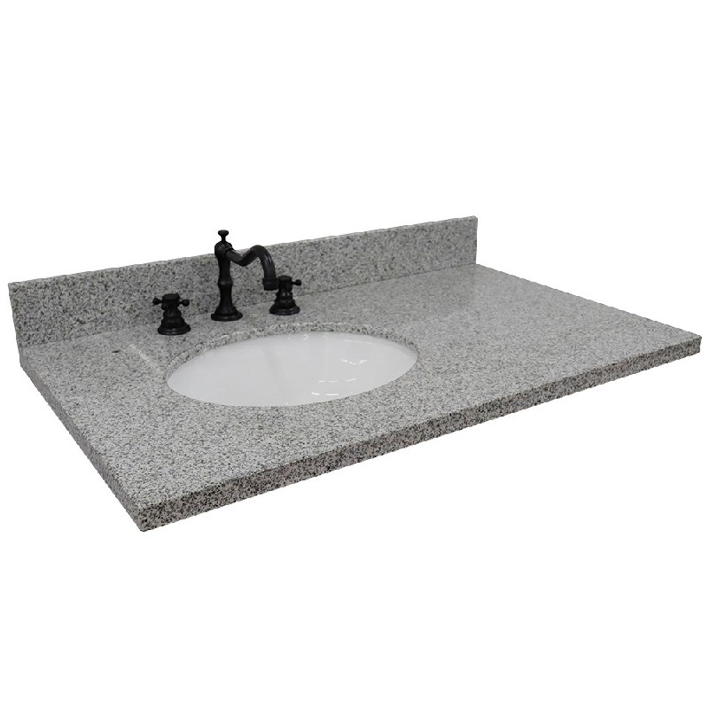 BELLATERRA 430001-37-GYO 37 INCH GRAY GRANITE COUNTERTOP WITH SINGLE OVAL SINK