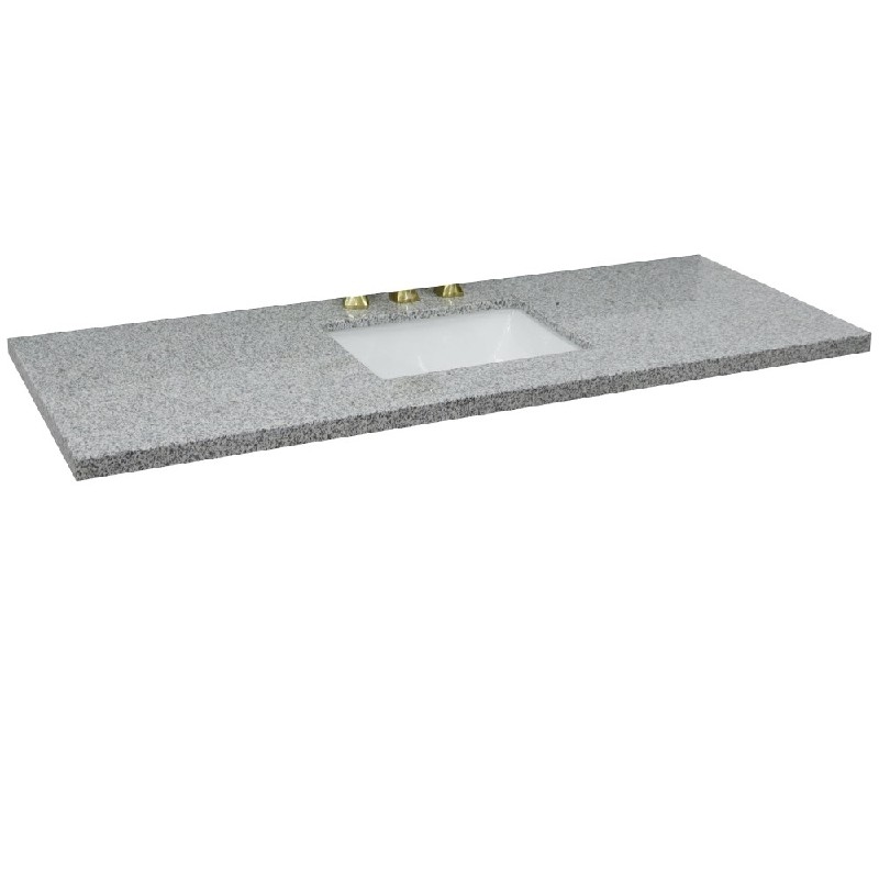 BELLATERRA 430002-61S-GYR 61 INCH GRAY GRANITE COUNTERTOP WITH SINGLE RECTANGLE SINK