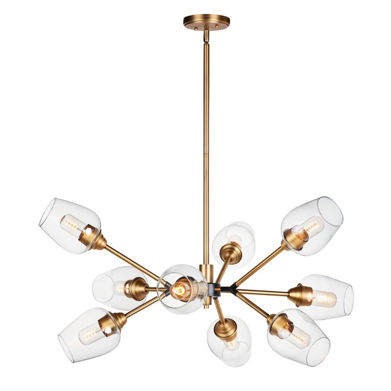 MAXIM LIGHTING 26345CLABBK SAVVY 37 INCH CEILING-MOUNTED LED CHANDELIER LIGHT