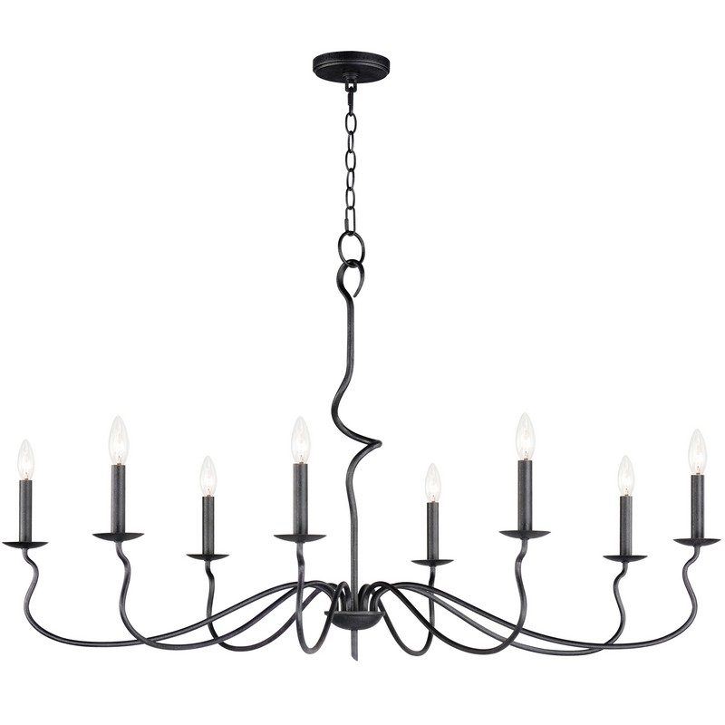 MAXIM LIGHTING 27708BO PADRONE 48 1/2 INCH CEILING-MOUNTED INCANDESCENT CHANDELIER LIGHT