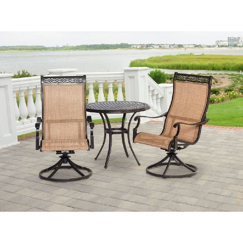 HANOVER MANDN3PCSW-BS MANOR 3-PIECE BISTRO DINING SET