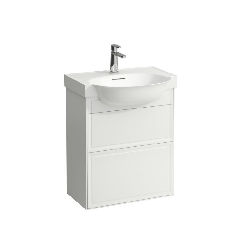 LAUFEN H4060320851 THE NEW CLASSIC 22 5/8 INCH VANITY UNIT WITH TWO DRAWER AND WASHBASIN
