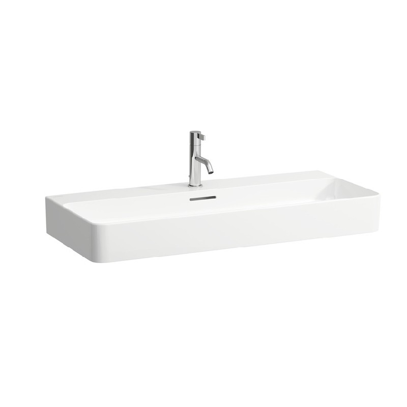 LAUFEN H810287U VAL 37 3/8 INCH WALL MOUNT RECTANGLE WASHBASIN WITH OVERFLOW