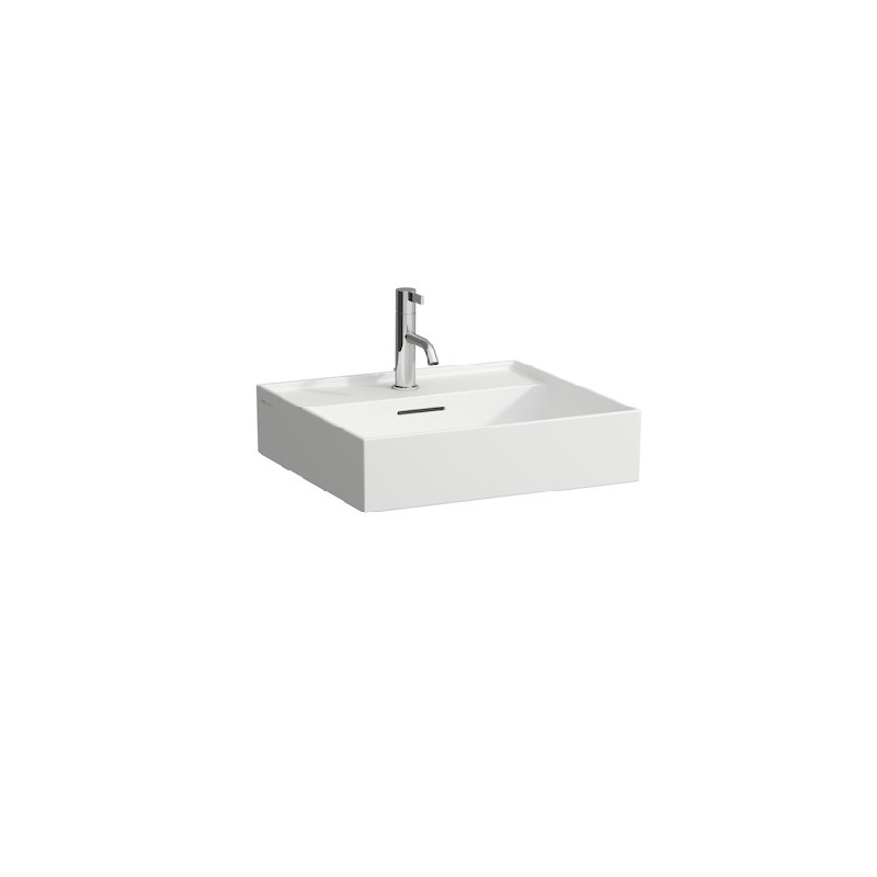 LAUFEN H810332U KARTELL 19 3/4 INCH WALL MOUNT RECTANGLE WASHBASIN WITH OVERFLOW