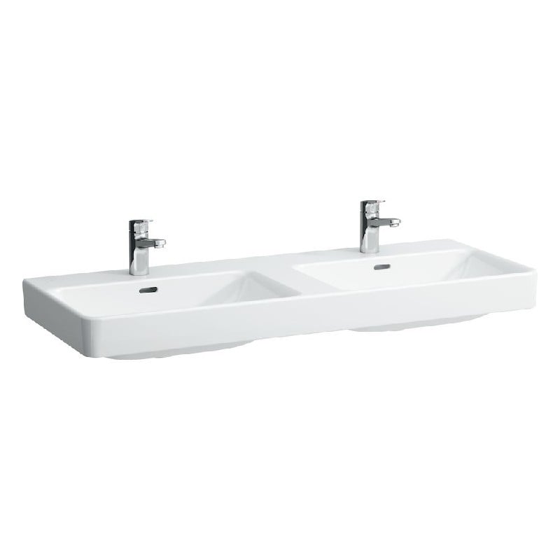 LAUFEN H814966000U LAUFEN PRO S 47 1/4 INCH RECTANGLE WALL MOUNT DOUBLE WASHBASIN CONSOLE