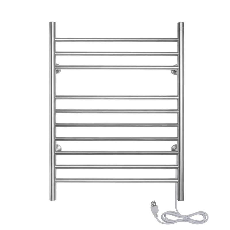 WARMLY YOURS TW-F10BS-HP INFINITY 24 INCH DUAL CONNECTION TOWEL WARMER IN BRUSHED STAINLESS STEEL