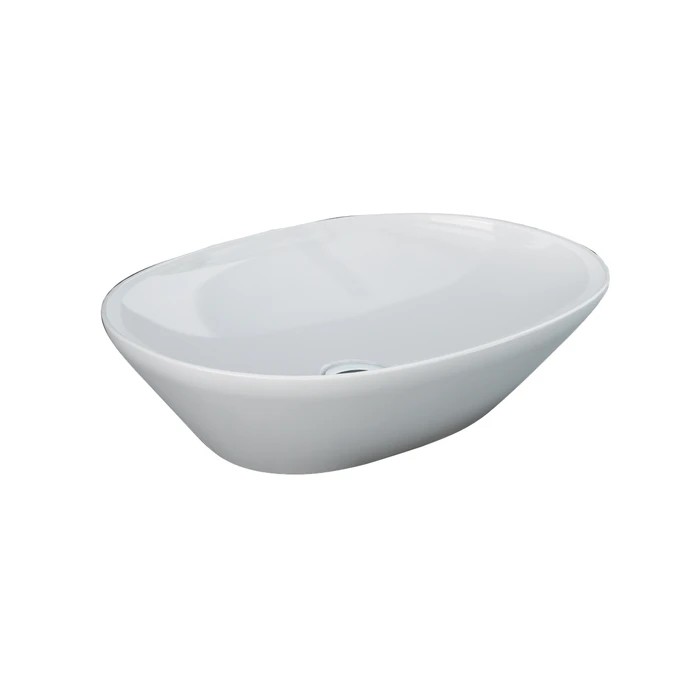 BARCLAY 5-502WH VARIANT 19 3/4 INCH SINGLE BASIN ABOVE COUNTER BATHROOM SINK - WHITE