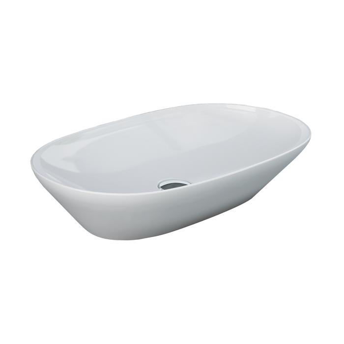 BARCLAY 5-503WH VARIANT 23 5/8 INCH SINGLE BASIN ABOVE COUNTER BATHROOM SINK - WHITE