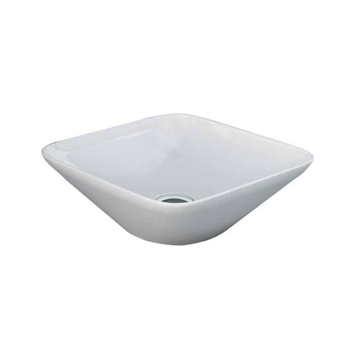 BARCLAY 5-504WH VARIANT 14 INCH SINGLE BASIN ABOVE COUNTER BATHROOM SINK - WHITE