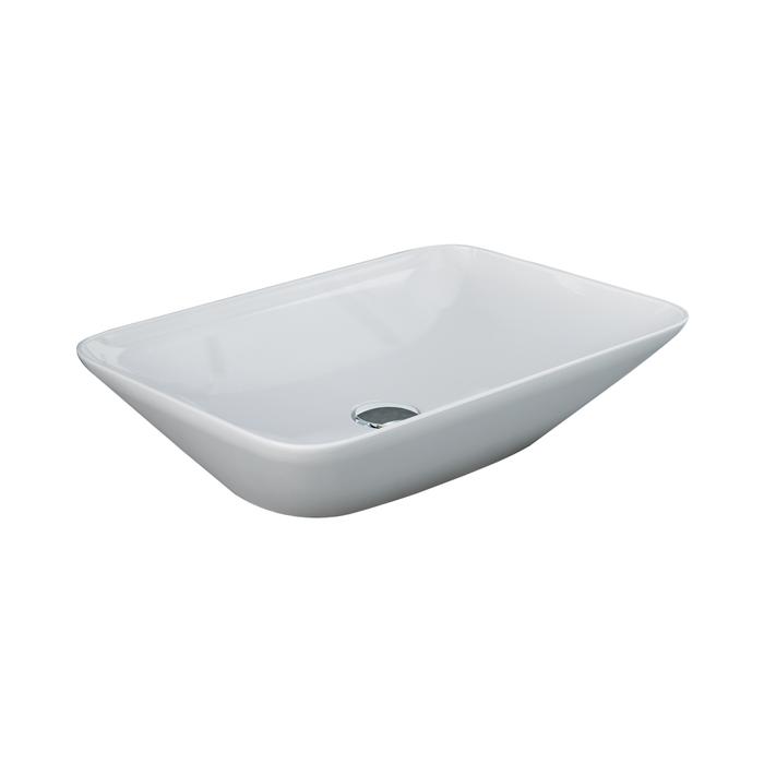 BARCLAY 5-505WH VARIANT 21 5/8 INCH SINGLE BASIN ABOVE COUNTER BATHROOM SINK - WHITE