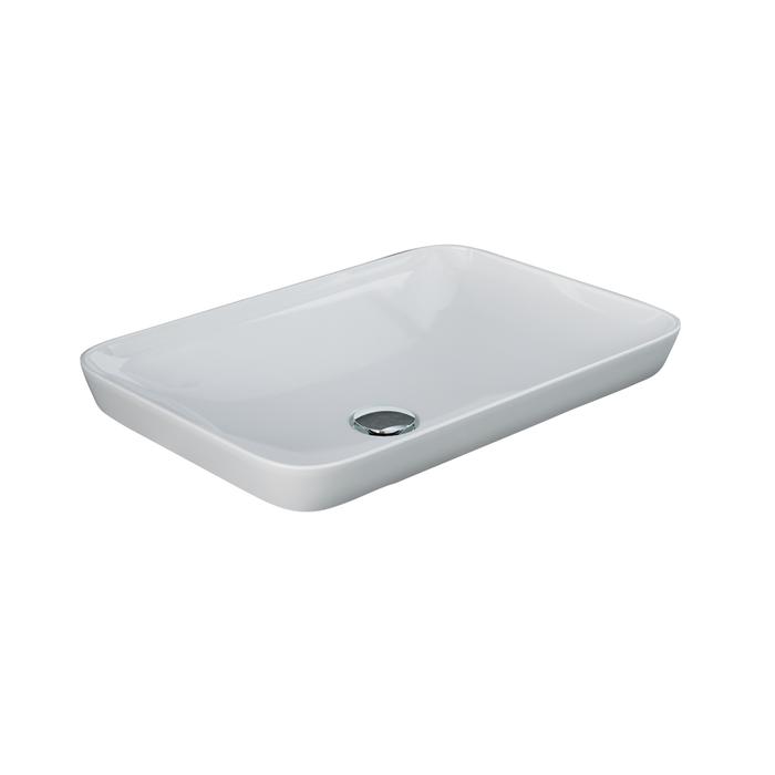 BARCLAY 5-609WH VARIANT 21 5/8 INCH SINGLE BASIN DROP-IN BATHROOM SINK - WHITE