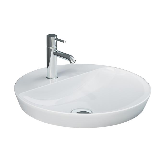 BARCLAY 5-651WH VARIANT 16 1/2 INCH SINGLE BASIN DROP-IN BATHROOM SINK WITH LEDGE - WHITE