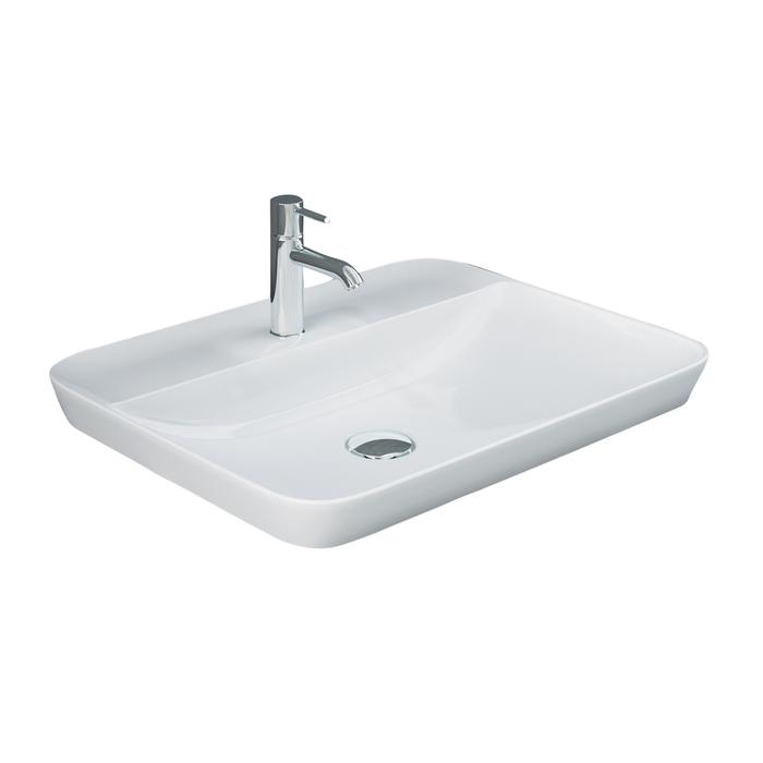 BARCLAY 5-691WH VARIANT 21 5/8 INCH SINGLE BASIN DROP-IN BATHROOM SINK WITH LEDGE - WHITE