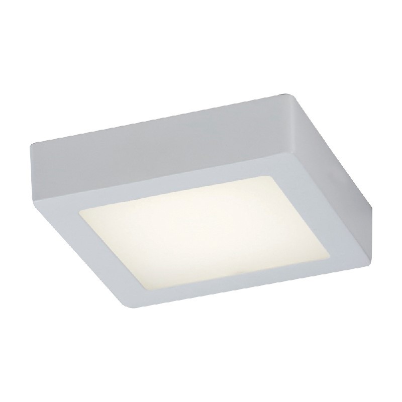 PLC LIGHTING 7410WH RUBIX 7 INCH 13.5W MATTE OPAL ACRYLIC LENS DIMMABLE CEILING LIGHT - WHITE