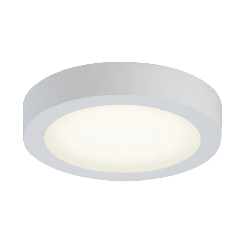 PLC LIGHTING 7420WH FLOAT 6 3/4 INCH 13.5W MATTE OPAL ACRYLIC LENS DIMMABLE CEILING LIGHT - WHITE