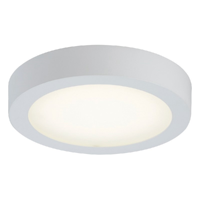 PLC LIGHTING 7422WH FLOAT 8 1/2 INCH 18.5W MATTE OPAL ACRYLIC LENS DIMMABLE SINGLE CEILING LIGHT - WHITE