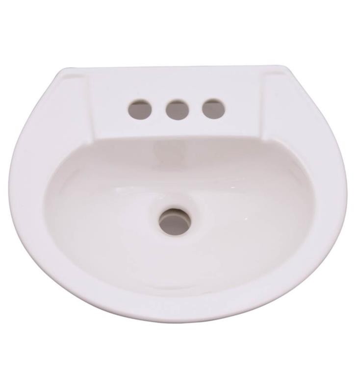 BARCLAY B/3-201WH HAMPSHIRE OR CHELSEA 450 17 3/4 INCH SINGLE BASIN WALL MOUNT BATHROOM SINK ONLY - WHITE