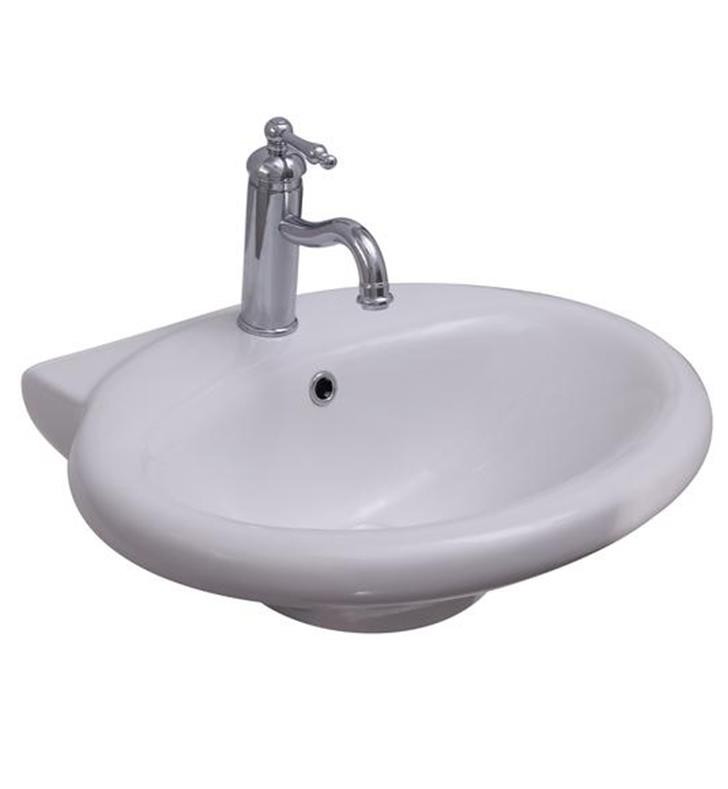 BARCLAY B/3-281WH COLLINS 22 1/2 INCH SINGLE BASIN WALL MOUNT BATHROOM SINK ONLY - WHITE