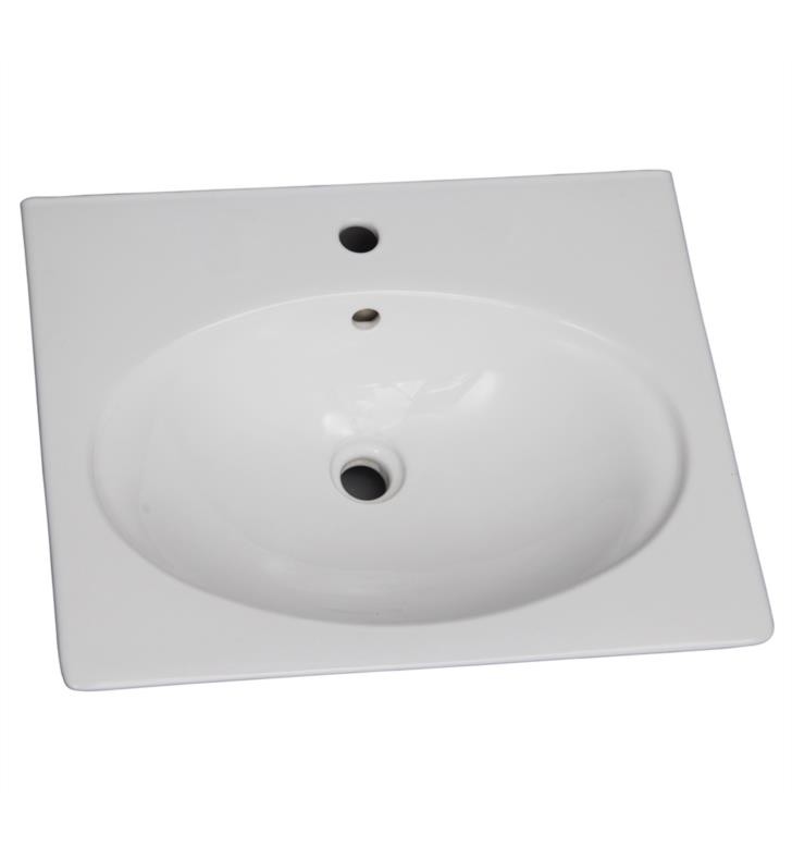 BARCLAY B/3-37WH OPULENCE 22 7/8 INCH OVAL SINGLE BASIN WALL MOUNT BATHROOM SINK ONLY