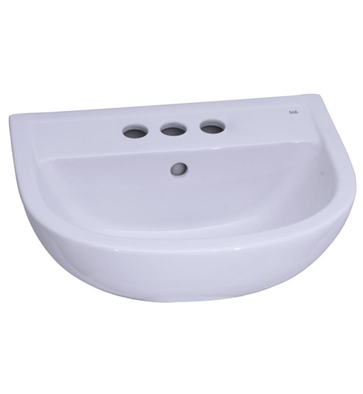 BARCLAY B/3-55WH COMPACT 545 21 1/2 INCH SINGLE BASIN WALL MOUNT BATHROOM SINK ONLY