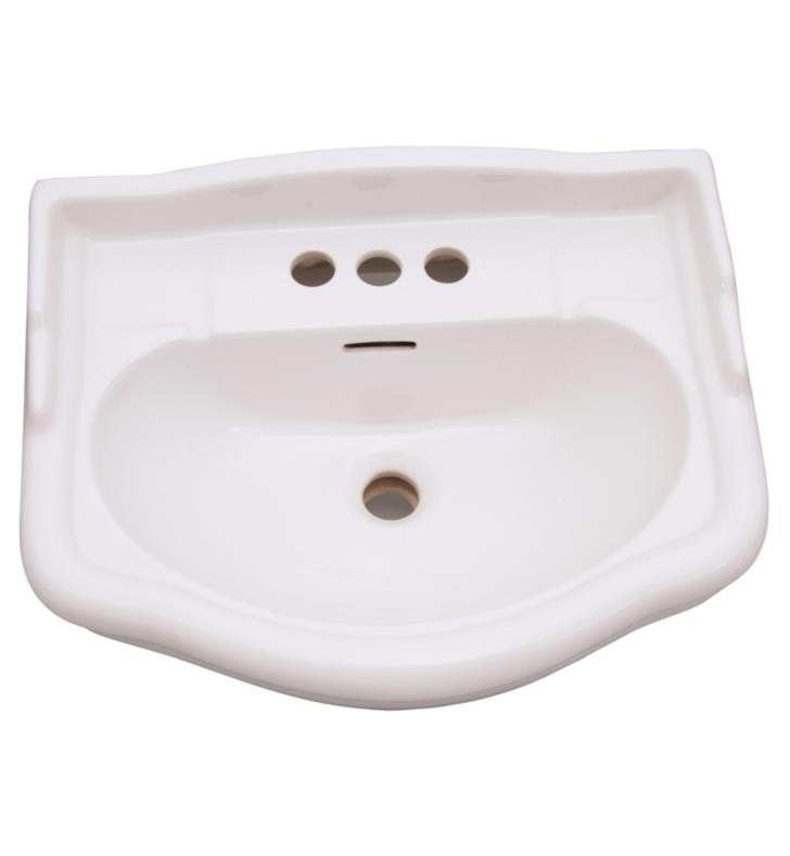 BARCLAY B/3-85WH STANFORD 600 23 5/8 INCH SINGLE BASIN WALL MOUNT BATHROOM SINK ONLY