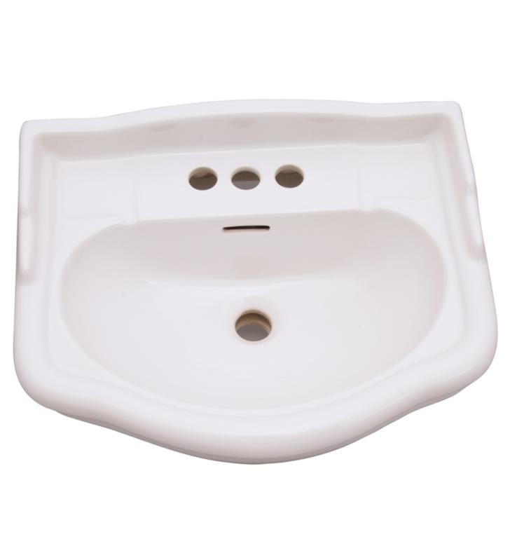 BARCLAY B/3-86WH STANFORD 550 21 3/4 INCH SINGLE BASIN WALL MOUNT BATHROOM SINK ONLY