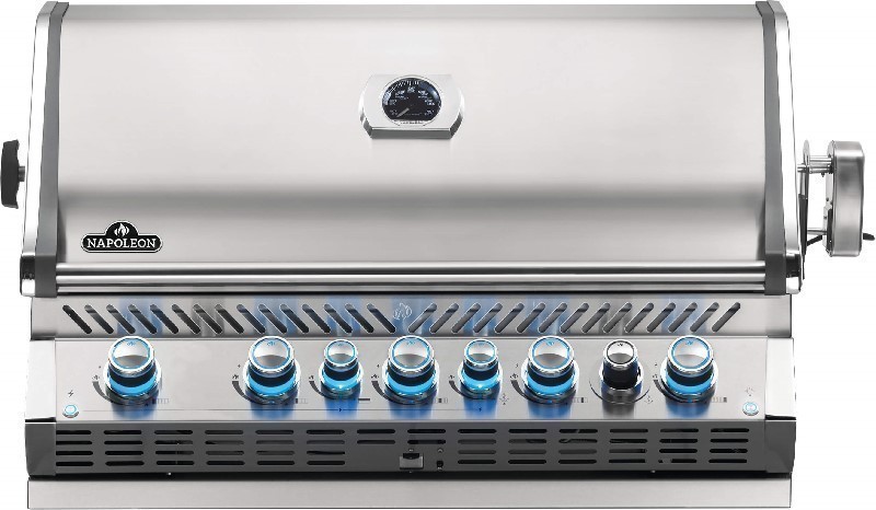 NAPOLEON BIPRO665RBSS-3 PRESTIGE PRO 665 41 3/4 INCH BUILT-IN STAINLESS STEEL GAS GRILL WITH INFRARED REAR BURNER