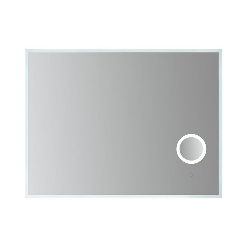 ARPELLA LEDBM4836 MODERNA 48 X 36 INCH LED MIRROR WITH BUILT-IN 3X MAGNIFYING MIRROR, MEMORY DIMMER AND DEFOGGER