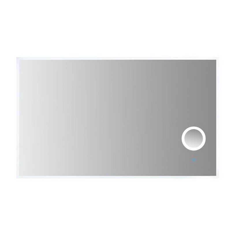 ARPELLA LEDBM6036 MODERNA 60 X 36 INCH LED MIRROR WITH BUILT-IN 3X MAGNIFYING MIRROR, MEMORY DIMMER AND DEFOGGER