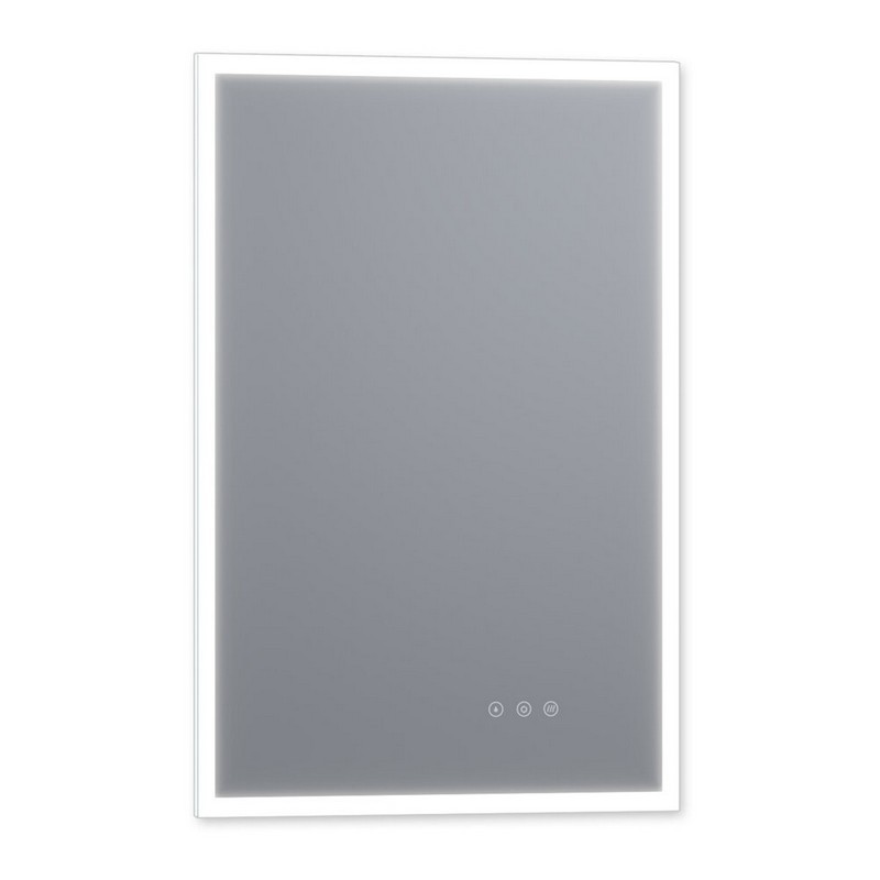ARPELLA LEDCM2436 LUCENT 24 X 36 INCH WALL-MOUNTED LED VANITY MIRROR WITH COLOR CHANGER, MEMORY DIMMER AND DEFOGGER