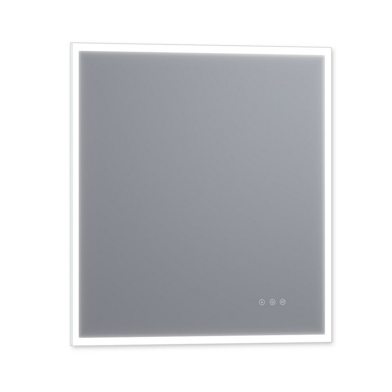 ARPELLA LEDCM3436 LUCENT 34 X 36 INCH WALL-MOUNTED LED VANITY MIRROR WITH COLOR CHANGER, MEMORY DIMMER AND DEFOGGER